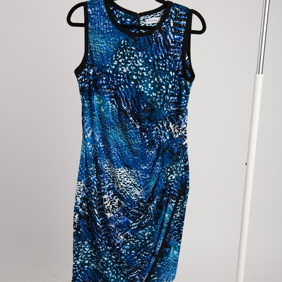 Calvin Kevin Midnight Blue Print Dress - Picture 3 of 4
